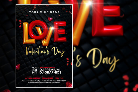 Craft a Stunning Modern Valentine's Poster Template for Any Event
