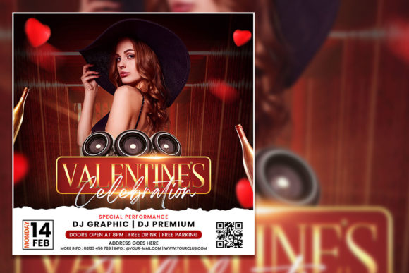 Create Heartfelt Valentine's Graphics with This Editable Template