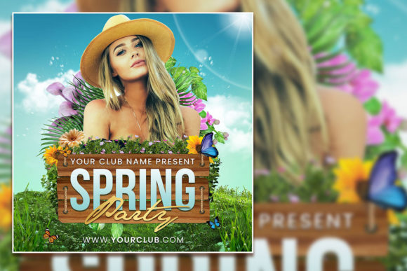 Design a Modern Spring Party Social Media Post for Easter