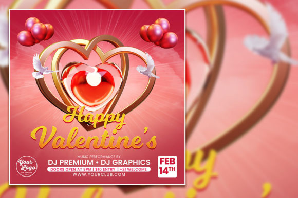 Design a Show-Stopping Valentine's Party Social Media Post Effortlessly